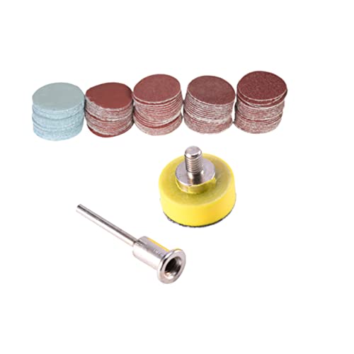 PRETYZOOM 100Pcs Sanding Discs Pad Kit with Backer Plate Grits for Drill Rotary Tool Accessories Sandpaper for Polishing and Surface Finishing