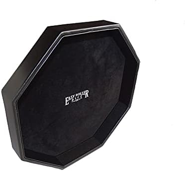 Miniatura 2 de Bandeja de dados de 11 pulgadas, exterior de cuero con interior de terciopelo (negro)