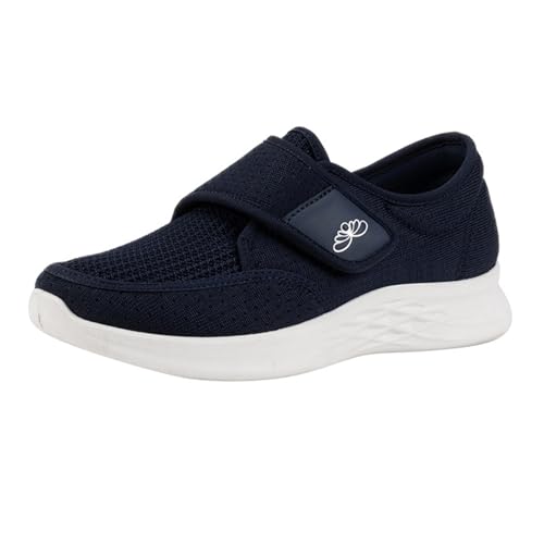 Zapatillas de correr para mujer, zapatillas de deporte, sin cordones, transpirables, ligeras, antideslizantes, para caminar, gimnasio, fitness, correr, etc, azul, 40 EU