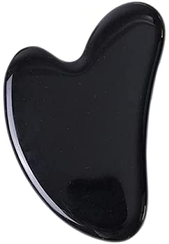 Sponsored Ad - Getmecraft Black Obsidian Gua Sha Massage Tool, Natural Jade Guasha Tool for Face and Body Skin Massage. Gua Sha Set for SPA Acupuncture Therapy, Trigger Point Treatment.