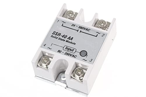 Noyito Ssr-40Aa 40A Single Phase Contactless Mute Solid State Relay Ac Control Ac Input Control Voltage Ac 80-250V Control Load Voltage Ac 24-380V #TOP19