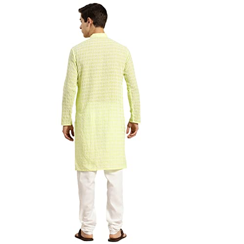 Image of SOJANYA (Since 1958 Men's Cotton Floral Regular Kurta Pyjama Set