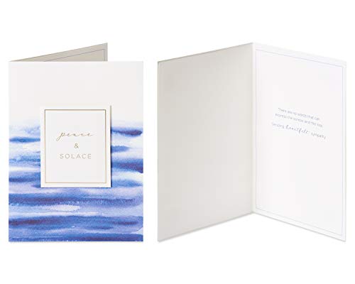 Image of Papyrus Sympathy Cards with Envelopes, Vase and Peace (2-Count)