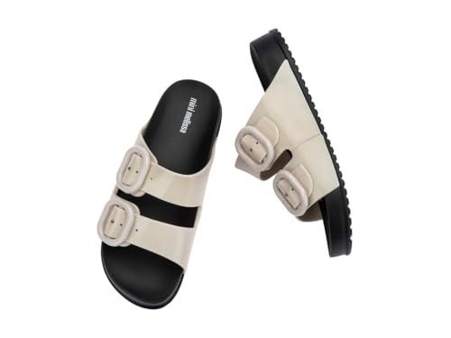 Image of mini melissa Cozy Jelly Slides for Kids - Slip-on Jelly Shoes, Slip On Sandals for Girls, Open Toe Summer Shoes, Adjustable