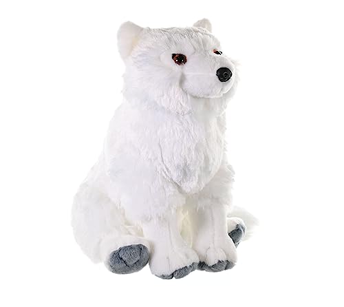 Peluche renard arctique 30 cm Wild Republic 12228 doudou blanc enfant