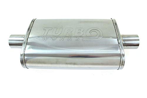Turboworks LT 304SS center muffler de 2,75" con acabados de alta resistencia