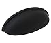 10 Pack - Cosmas 783FB Flat Black Cabinet Hardware Bin Cup Drawer Cup Pull - 3" (76mm) Hole Centers