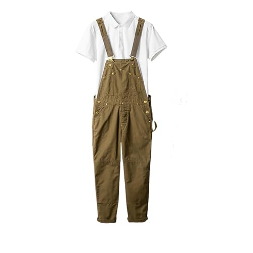Ropa de trabajo casual tipo mono recto vintage americano masculino con tirantes clásicos