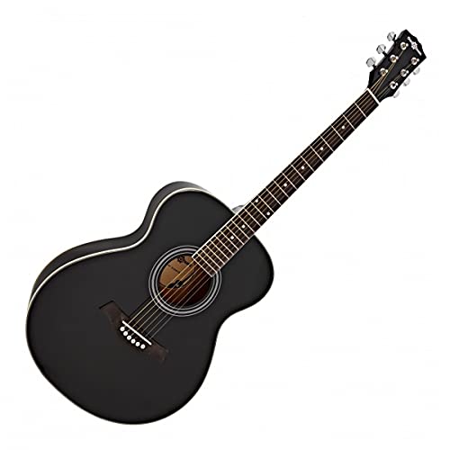 Gear4music SA10 Guitare Acoustique Folk Adulte Debutant Noir - Les Beatles, Paul McCartney, John Lennon, RIngo Starr, George Harrison Gear4music SA10 Guitare Acoustique Folk Adulte Debutant Noir