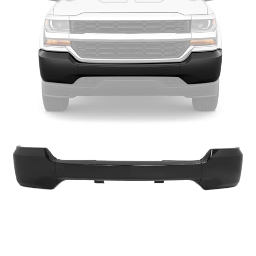KUAFU Front Bumper Face Bar Compatible with 2016-2019 Chevy Chevrolet Silverado 1500 LD Replacement for GM1002869 84029793 23243115 W/O Fog Light Holes W/O Air Hole Steel Powder Coated Black