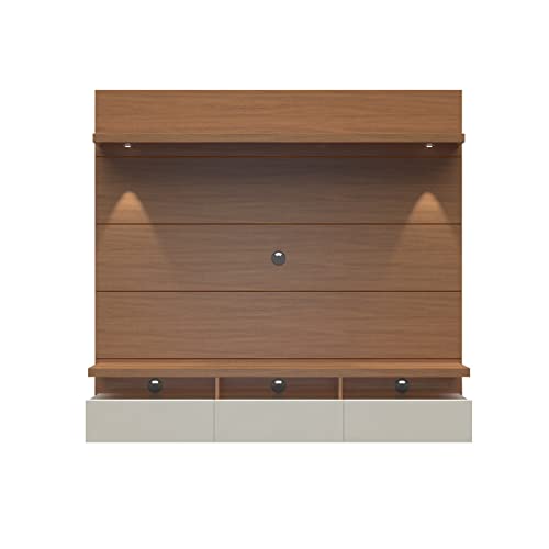 Manhattan Comfort Cabrini Wall Mounted Home Theater Entertainment Center, 71.25", 71 Inches, Maple Cream #TOP5