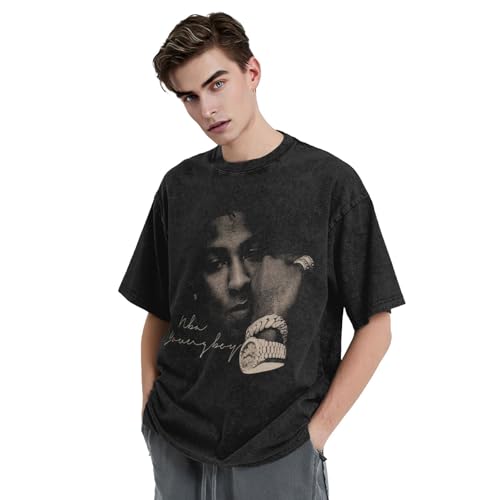 YoungboyS 2025 Music Tourt-Shirts Men Trendy Retro Cotton Retro Tops Black2