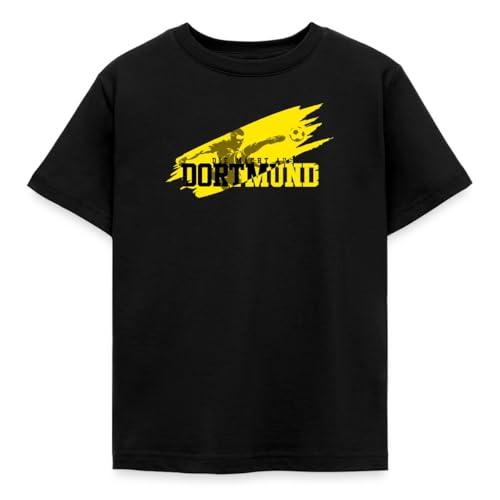 Spreadshirt Dortmund Fußball Fan Sport Kinder T-Shirt, 122/128 (7-8...
