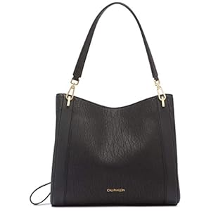 Calvin-Klein-Ellie-Novelty-Triple-Compartment-Shoulder-Bag Calvin Klein Reyna Novelty Triple Compartment Shoulder Bag, Black/Gold,One Size