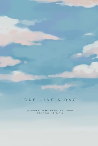  365 Tage Journal - One Line a Day - Hardcover: Tagebuch, Achtsamkeitsbuch in A5+ (9x6 in) als Geschenk an sich oder andere