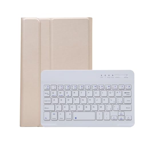 Teclado desmontable y funda dorada para Samsung Tab S7 Plus