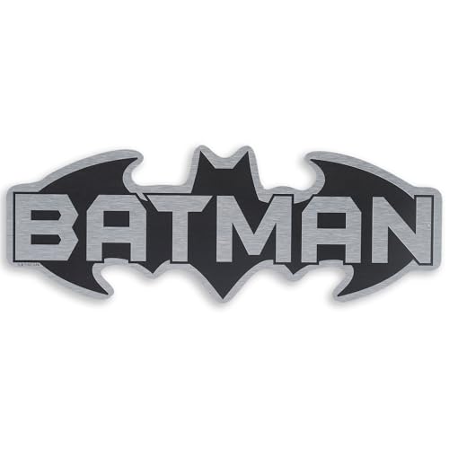 DC Comics Batman Logo Silver Metal Sign by Open Road Brands - Used condition - US$17.20