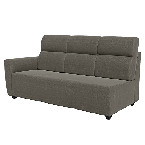 Image of Wakefit Sofa Set | 3 Year Warranty | Sofa 3 Seater, 3 Seater Sofa for Living Room, Wooden Sofa Set, 3 Seater + Right Aligned, Sofa for Living Room - Belize(Omega : Grey)