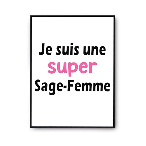 Cadeau Humour Sage-Femme affiche souvenir originale pour anniversaire et fin de stage