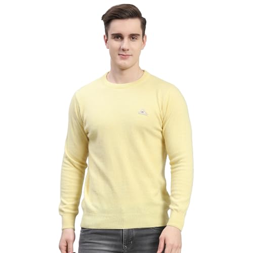 Monte Carlo Mens Solid Round Neck Full Sleeve Pullover (1240540RN)