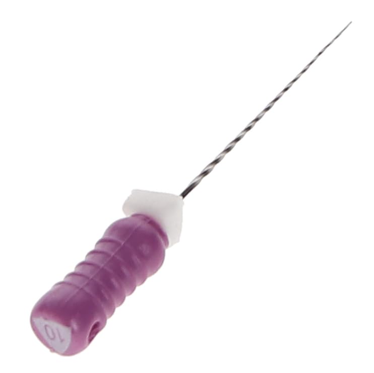 HSB 400502, Endodontic Reamers 21mm #10 Stainless Steel, High-Quality Root Canal Tools for Effective Shaping and Enlarging - Durable & Ergonomic Design, 6/Pk