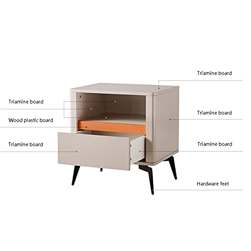 Table de chevet LiChA gain de place avec rangement tiroir bois