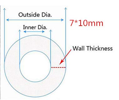 3/5/10Meters Transparent Food Grade Silicone Tube 2 4 6 8 10 12 16 20mm Flexible Garden Rubber Hose Aquarium Soft Tubing Pipe(7x10 mm,3 Meters)