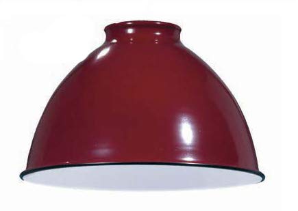 Image of B&P Lamp Industrial Style Metal Dome Shades (Red)