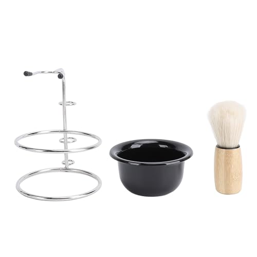 Kit de aseo de pincel de afeitado Tazón de acero inoxidable para hombres