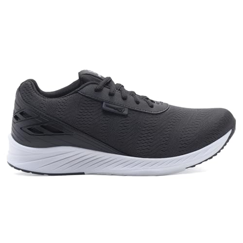 Tênis Masculino Acacemia Corrida 77CX Kamani Leve Confortável Jogger (Preto, BR, Adulto, Numérico, 4