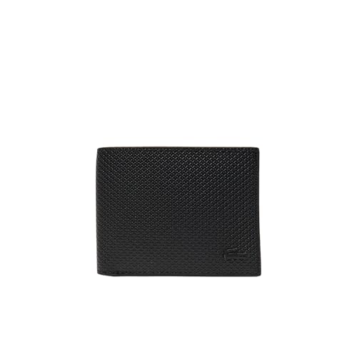 Lacoste Men's Chantaco Small Billfold Wallet & ID Case, Black, One Size