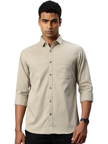 Image of Majestic Man Comfort Slim Fit Solid Pure Cotton Self Design Casual Shirt