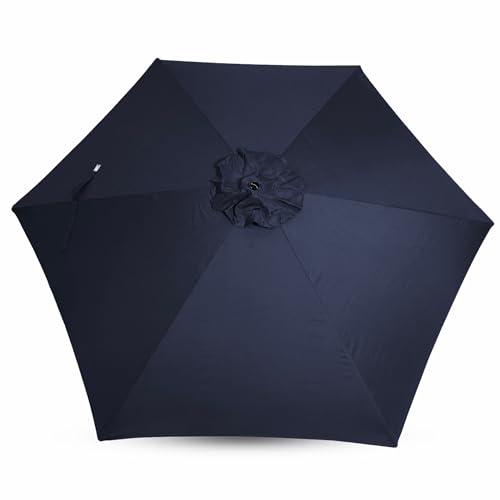 Sfmora 9ft Patio Umbrella Replacement Canopy for 6 Ribs Outdoor Umbrella Canopy ONLY Market Umbrella Top Water-Resistant & UV-Protective