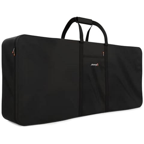 AUDIBAX Onyx Bag 61 Plus Keyboard Bag - Keyboard or Piano Cover for 61 Keys - Suitable for Most Brands and Waterproof - Dimensions: 46 x 106 x 19 cm Cover