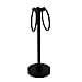 Allied Brass SB-83 Southbeach Collection Vanity Top 2 Ring Guest Towel Holder, Matte Black