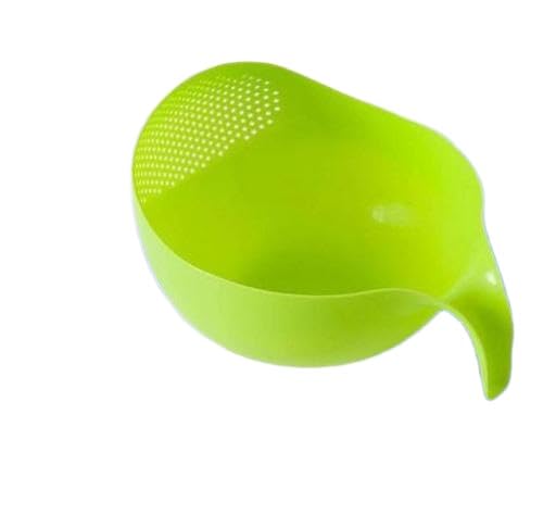 Multi-Purpose Strainer or Washer Bowl for Rice Fruits & Vegetable Rice Bowl Color May Vary, Plastic Shree 267