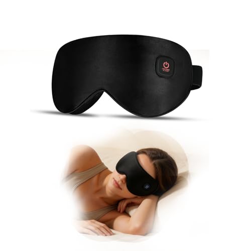 Masque chauffant pour soulager la fatigue oculaire | Masque thermique yeux secs noir