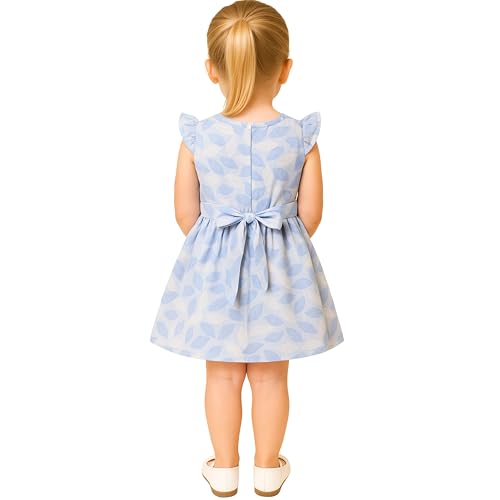 Image of TotzTouch Baby Girls Gathered Floral Printed Dress