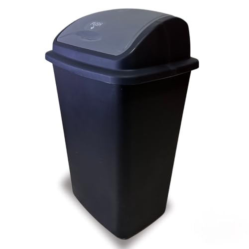 Consejos para Comprar Basura en el bote al mejor precio. 44 Bote De Basura Grande 50l Plástico Cesto Con Tapa Balancín Resistente Grande Bonito y práctico para la cocina, casa, negocio bodega o hogar