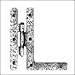 Acorn RHDBQ 717 4-1/2" HL Hinge Black Iron (pair)