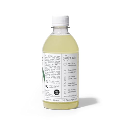 YUZUCO Sudachi Super Juice (13 Ounces) – Authentic Japanese Sudachi Juice Blend with Bright Citrus-Lime Notes, Expertly Formulated for Cocktails, Vinaigrettes & Marinades. HPP-Treated for Freshness. Sustainably Sourced from Japan, Bottled in California.
