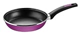 Monix Mora - Sartén 24 cm de acero esmaltado lila con antiadherente Teflon® Classic.