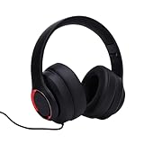 Tomvorks Tragbare Studio-Kopfhörer, Professionelle, Faltbare Over-Ear-Kopfhörer mit Universeller 3,5-mm-Buchse für Telefone und Computer – Schwarz (Stil 1)