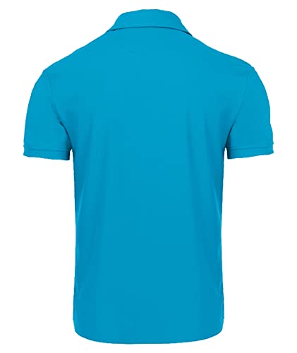 Zity Mens Polo Shirt Short Sleeve Sports Golf Tennis T-Shirt 012-Bluegreen-2Xl #TOP3