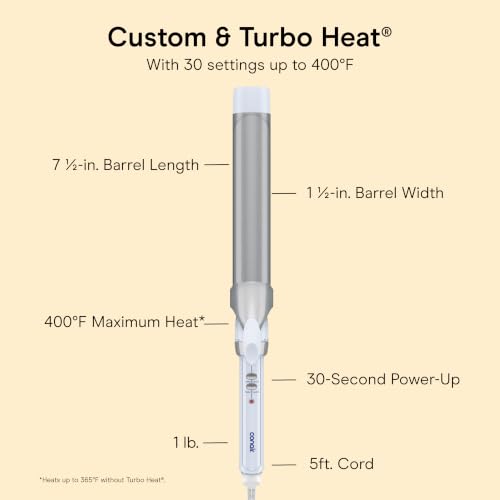 Image of Conair Double Ceramic 1 1 /2-In. XL Barrel Curling Iron, Blue /Silver | Extra-long 6-in. barrel (1.5 In.) styles big soft waves on medium to long hair