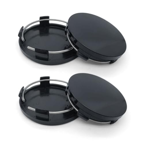 NIIIYTYB 4PCS Wheel Center Caps Black Hub Cover Cap for Car Rims Hubcaps Trend Rim Accessories Fit 2.36