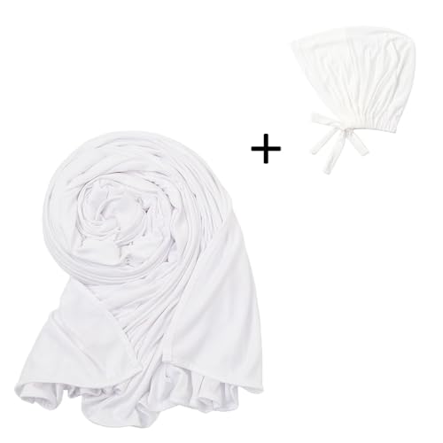 Yeieeo Instant Hijab for Women Jersey Hijabs Solid Color Muslim Head Scarf Ready To Wear Shawl Wraps2