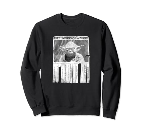 Image of Star Wars Yoda Poster Words Of Wisdom Sweatshirt