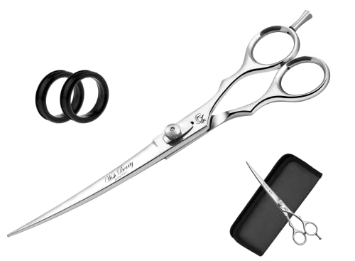 wishbeauty 8' inches Pet Grooming Shears, Dog Grooming Scissor, Silver, 8''