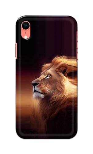 Image of PRINTFIDAA Printed Hard Back Cover Case for Apple iPhone XR Back Cover (Danger Lion) -112